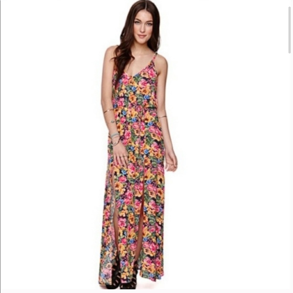 LA Hearts floral maxi dress